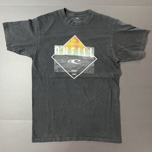 O'Neill TShirt Men's Size Medium Black Grunge Graphic Surf Skate Outdoors